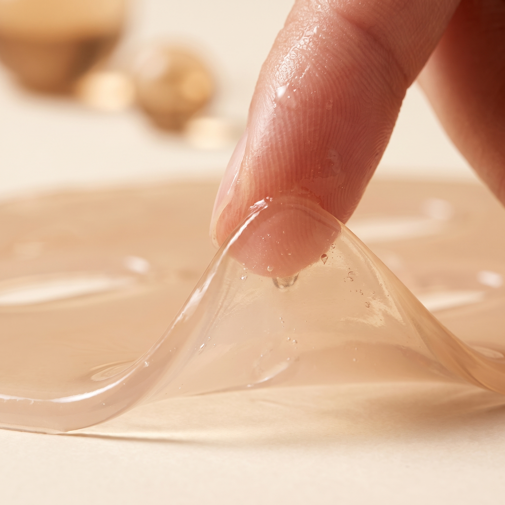 Hydrogel collagen mask texture