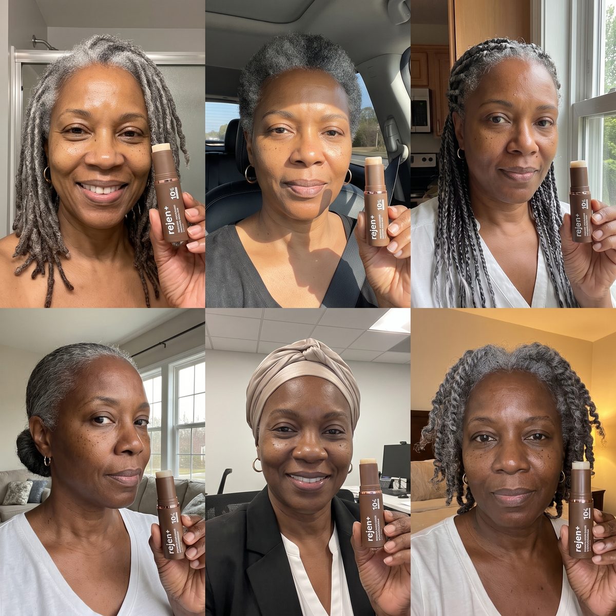 Women over 50 holding the rejen+ stick